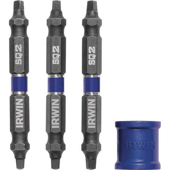 Irwin DriverBitSet,3pcs,Steel,Shank:1/4" IWAF32DESQ23