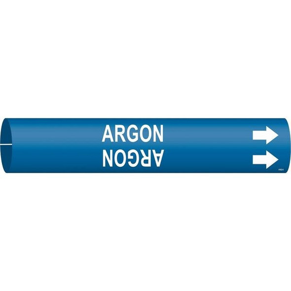 Brady Pipe Marker,Argon,Blue,3/4 to 1-3/8 In 4162-A