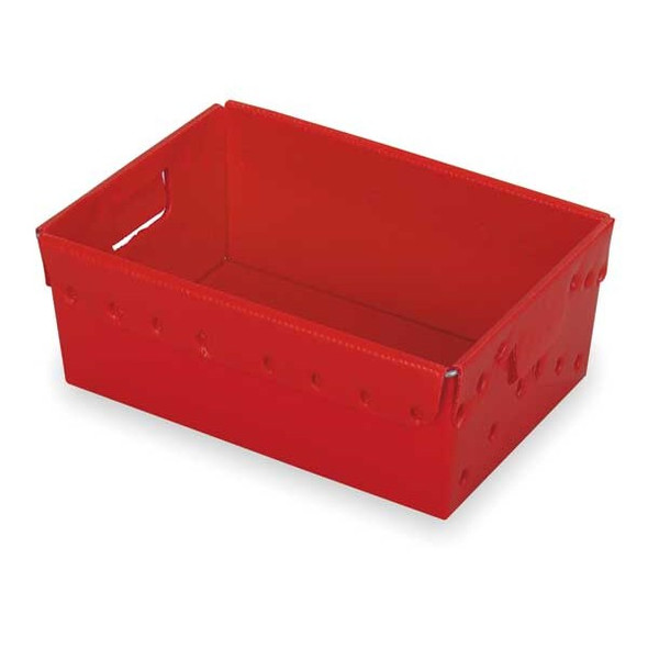 Diversi-Plast Nesting Tote, 18 in L, 13 in W, Red, PK3 39814