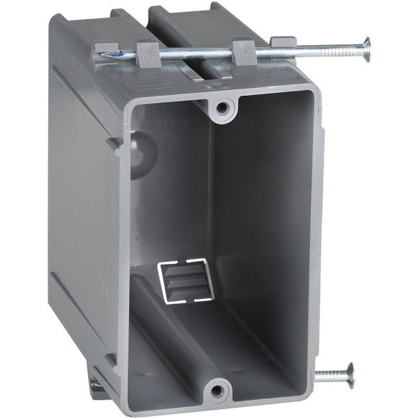 1-Gang PVC Molded New Work Wall Electrical Box, 22 Cu. In. BCJ-003