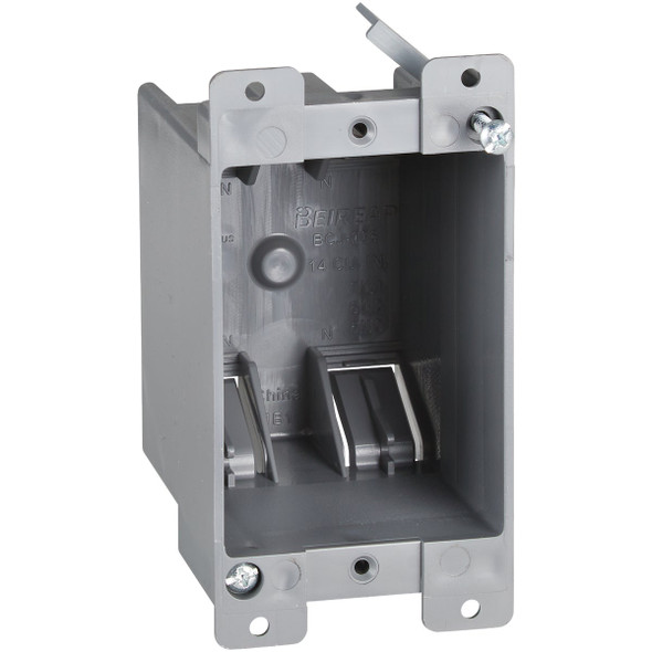 1-Gang PVC Molded Old Work Wall Electrical Box, 14 Cu. In. BCJ-006