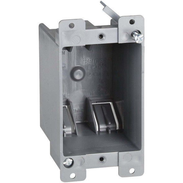 1-Gang PVC Molded Old Work Wall Electrical Box, 14 Cu. In. BCJ-006