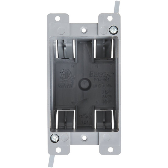1-Gang PVC Molded Old Work Wall Electrical Box, 14 Cu. In. BCJ-006 525721