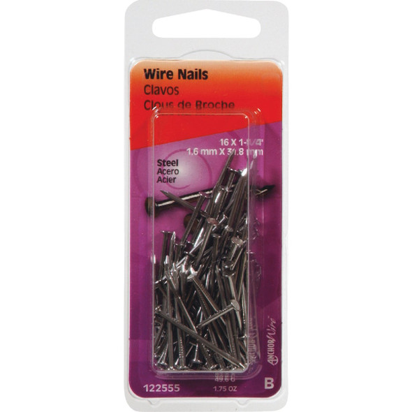 Hillman Anchor Wire 1 In. 17 ga Bright Wire Nails (2 Oz.)