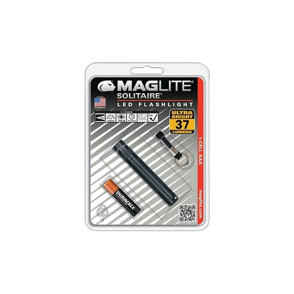 Solitaire® LED AAA Flashlight, AAA, 47 Lumens, Black