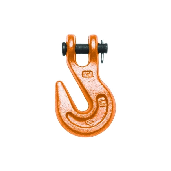 473 Series Clevis Grab Hook, 3/8 in, 7100 lb, Orange Powder Coat