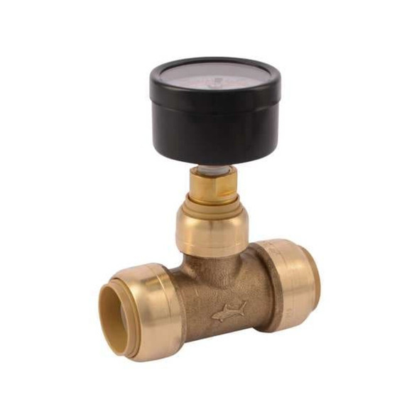 Sharkbite 3-4" Push-Fit DZR Brass Pressure Gauge 24438