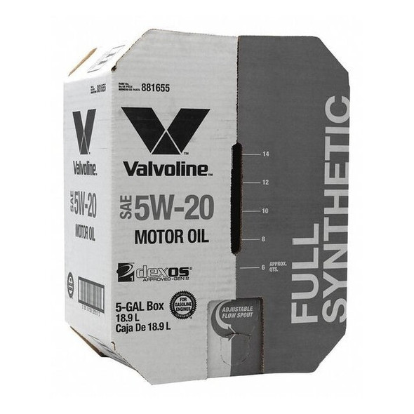 Valvoline Motor Oil,5 gal. Sz,5W-20 SAE Grade,Box 881655