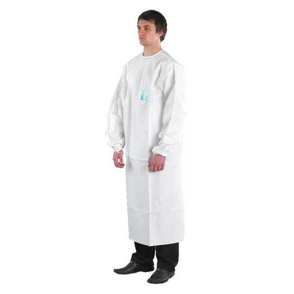 Ansell Disposable Lab Coat,L,White,PK30 68-2000