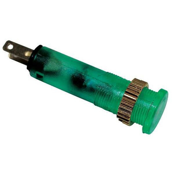 Dayton Flush Indicator Light,8mm,240V,Green 22NY80