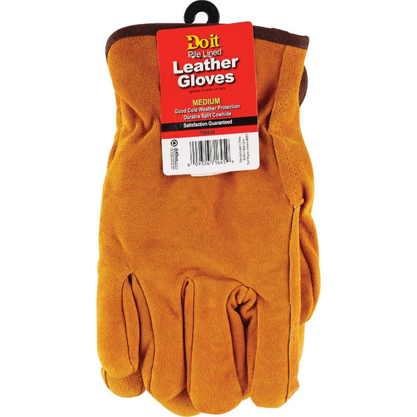 Do it Men's Medium Lined Leather Winter Work Glove 706434 706434