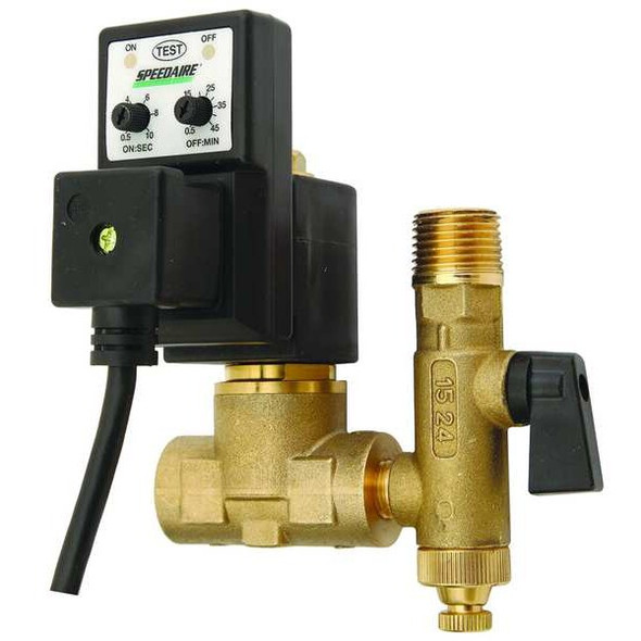 Speedaire Auto Drain Valve,Drain Size 1/2",1.6 gpm 53CE42