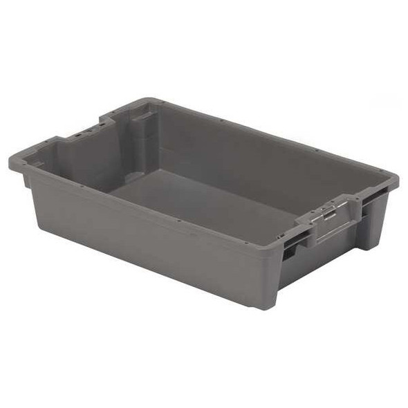 Orbis Stack and Nest Ctr,Gray,Solid,Plastic GS6040-13 Grey