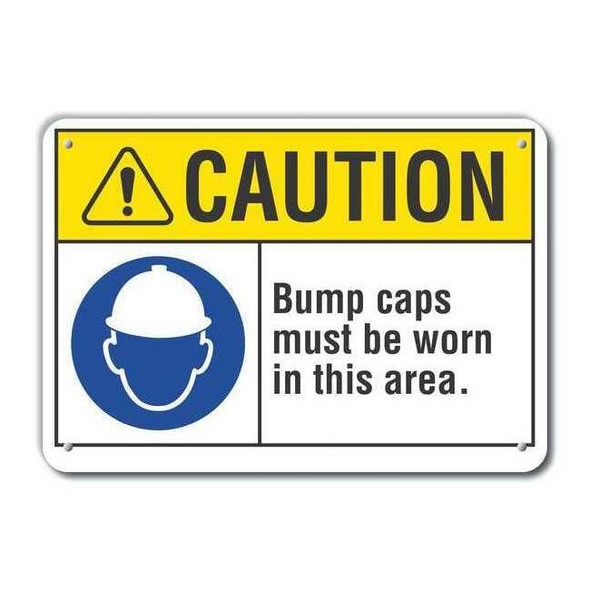 Caution Sign,14" W,10" H,0.055" Thick, LCU3-0066-NP_14x10