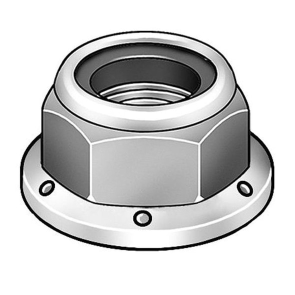Nylon Insert Lock Nut, 5/8"-11, Steel, Grade 8, Zinc Plated, 5/16 in Ht, 10 PK