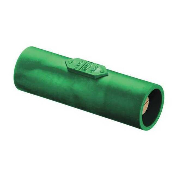 Hubbell Wiring Device-Kellems Double Connector,600VAC/250VDC,Green HBLDMGN