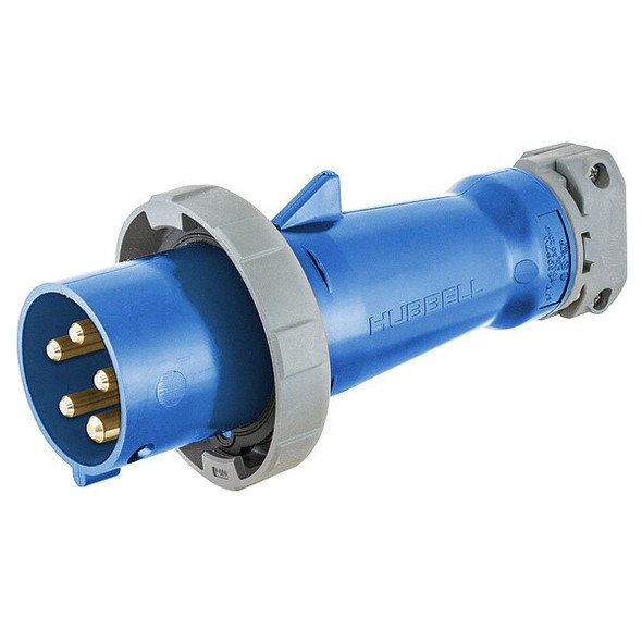Hubbell Wiring Device-Kellems IEC Pin and Sleeve Plug,20 A,Blue,4Pl HBL520P9W Hubbell Wiring Device-Kellems IEC Pin and Sleeve Plug,20 A,Blue,4Pl HBL520P9W