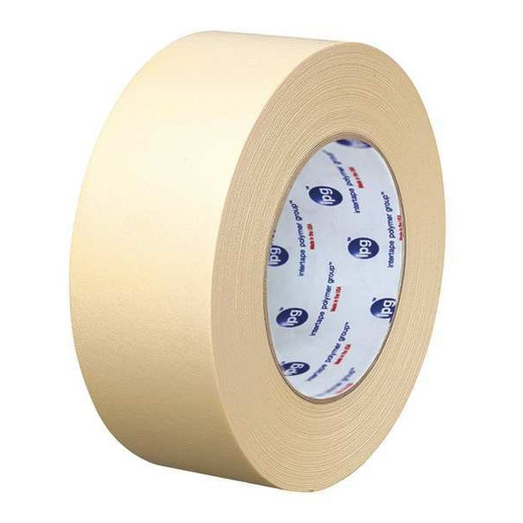 Masking Tape, 18 mm W x 54 4/5 m L, 5 mil Thick, Tan, Rubber Adhesive, 48 PK