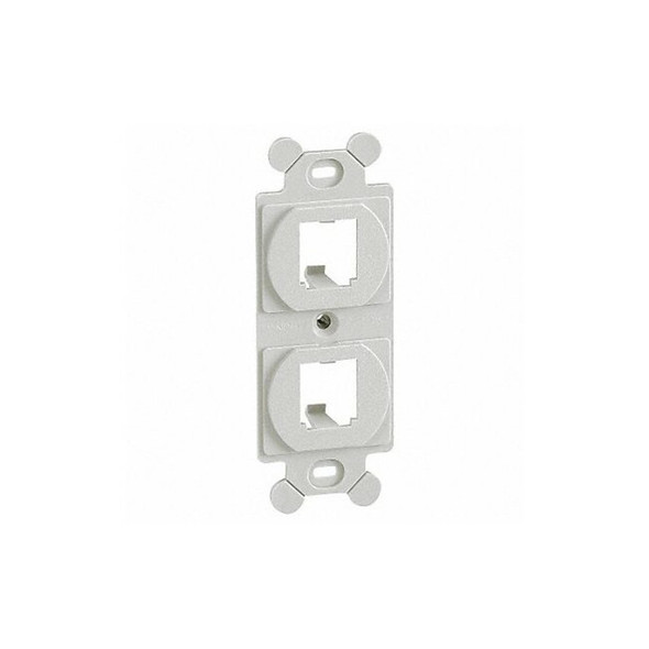 Panduit 106 Module Frame,Mini Com,2 Port,Off Wht CF1062IWY