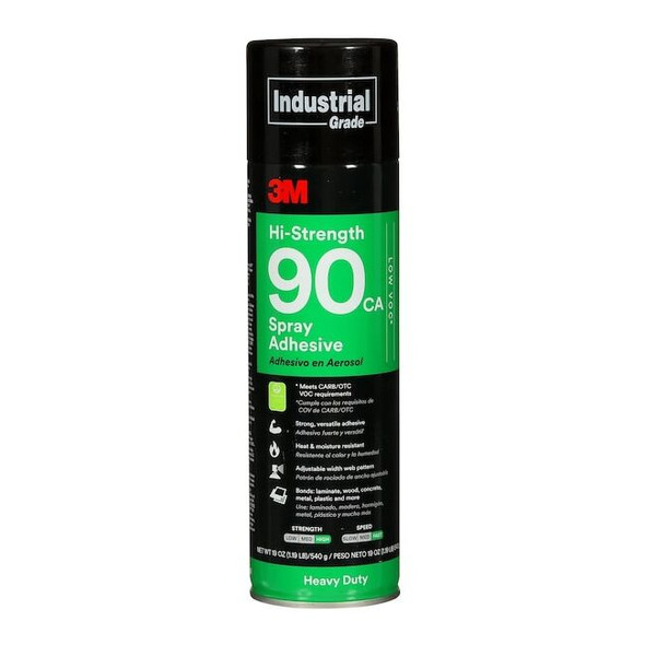 Spray Adhesive, Hi-Strength 90CA Series, Orange, 19 oz, Aerosol Can