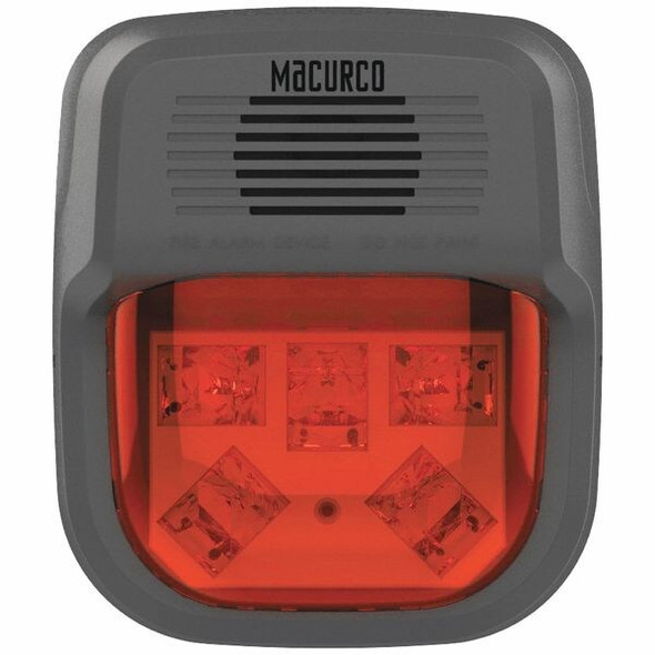 Macurco Horn Strobe Alarm,4-3/4" L,2" W,LED HS-R Macurco Horn Strobe Alarm,4-3/4" L,2" W,LED HS-R
