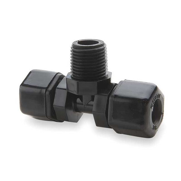 Parker Tee, Polypro, Comp 1/4", 1/4", FNPT 1/4" P4MT4
