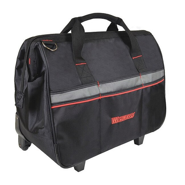 Westward Tool Bag, Black, Polyester, 21 Pockets 32PJ39