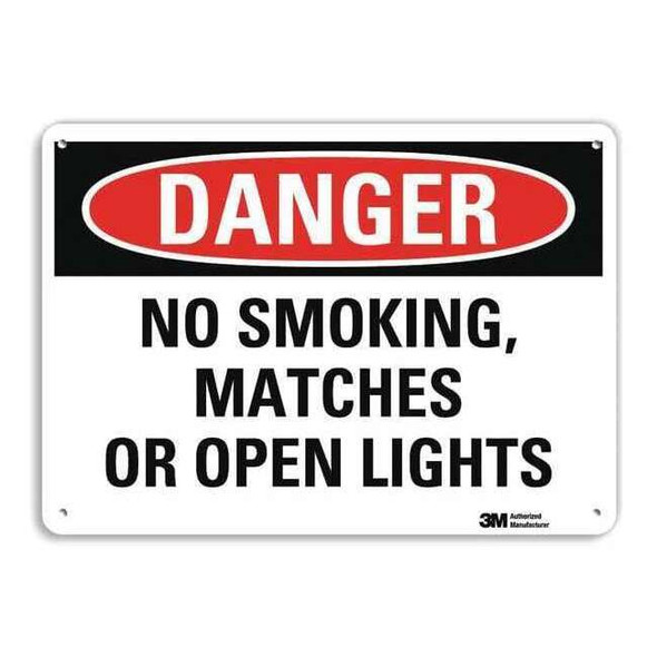 Danger Sign, 7" H, 10" W, Plastic, Vertical Rectangle, English, U3-1866-NP_10X7