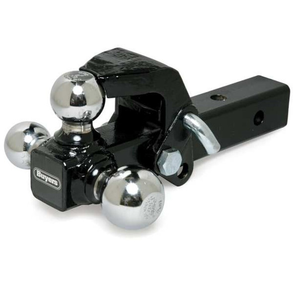 Tri Ball Mount w- Pintle Hook, 2 in Compatible Ball Shank Dia, 1 7-8 in Ball Dia  1802279