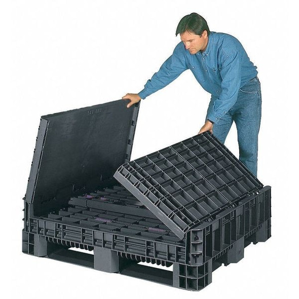 Orbis CollaspeBulkContainer,48inL,45inW,Black HDMP4845-34
