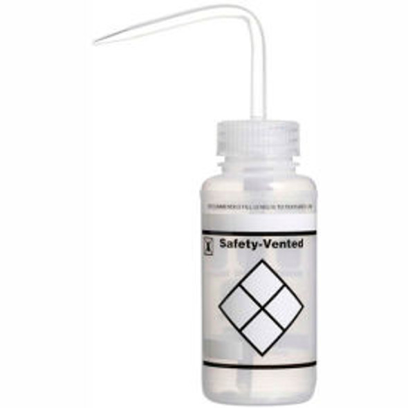 Bel-Art LDPE Wash Bottles 116430238 250ml Write On Label Natural Cap Wide Mouth
