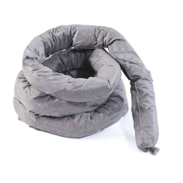 Condor Absorbent Sock,Gray,10 gal.,10 ft.,PK4 35ZR45