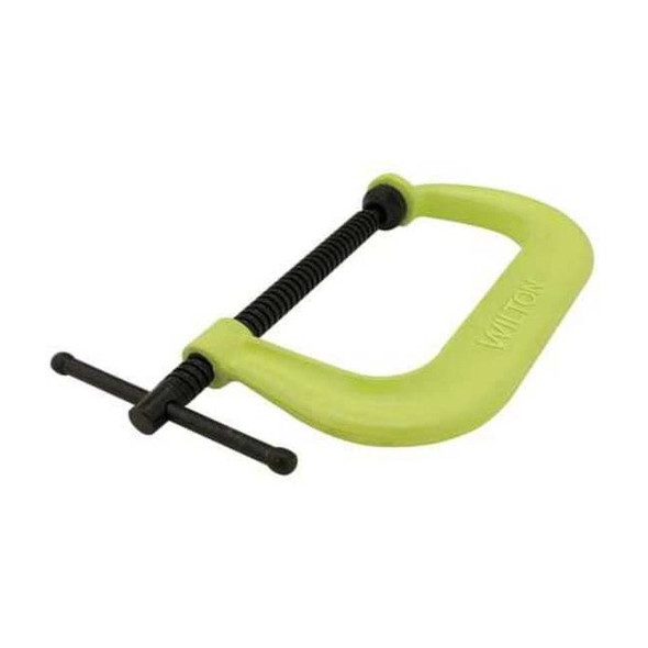 C-Clamp, 6-1/16", Steel, Reg. Duty, 6600 lb., Throat Shape: Standard