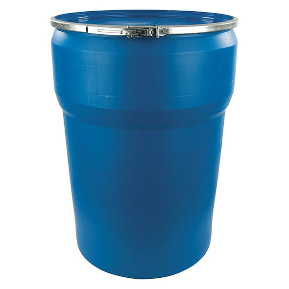 Manufacturer Varies Open Head Transport Drum, Polyethylene, 15 gal, Unlined, Blue OT15L
