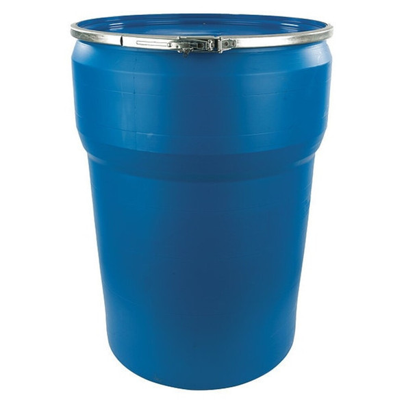Open Head Transport Drum, Polyethylene, 15 gal, Unlined, Blue  OT15L