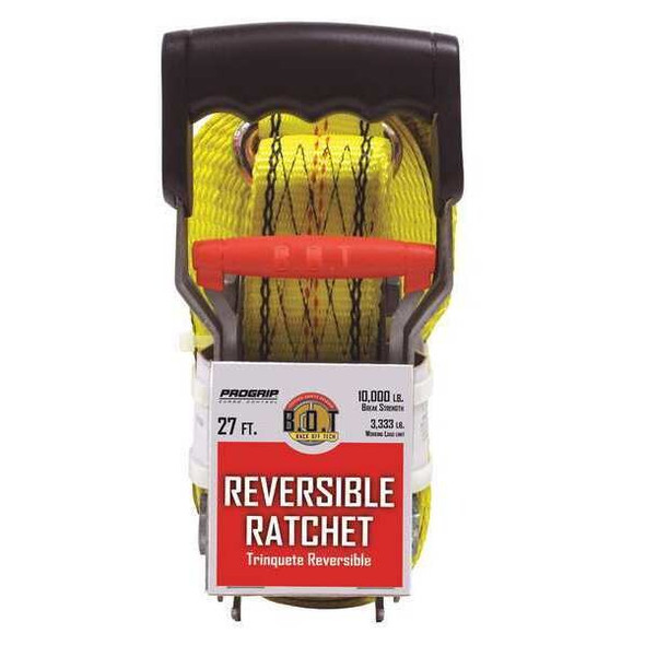 Progrip Cargo Control Tie Down Strap,Flat-Hook,Yellow 310081 Progrip Cargo Control Tie Down Strap,Flat-Hook,Yellow 310081