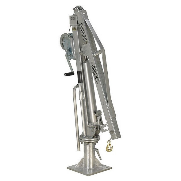 Jib Crane, Base Mounted, 2,000 lb Capacity, Height Under Span: 8 ft