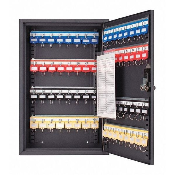 Barska Key Cabinet, Steel, Black, 64 Key Capacity CB13264