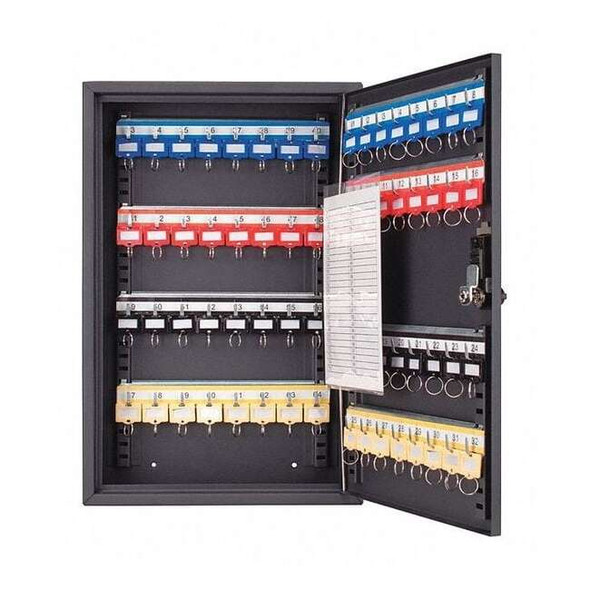 Barska Key Cabinet, Steel, Black, 64 Key Capacity CB13264