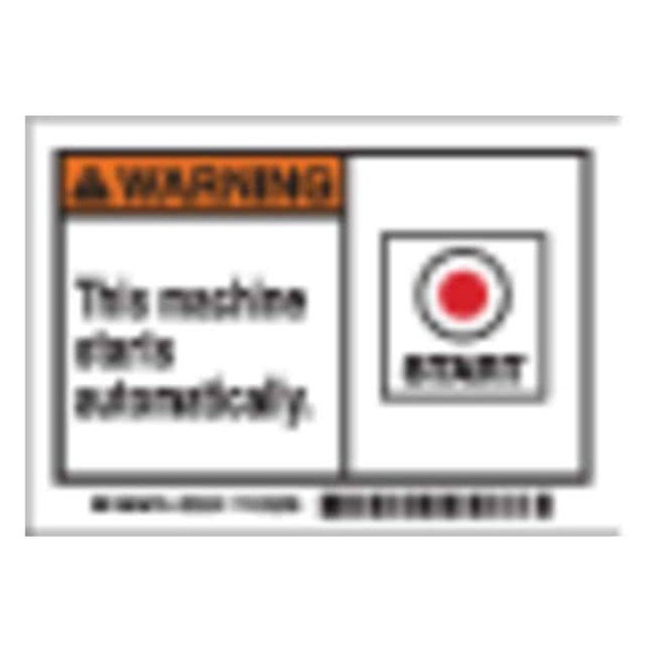 Brady Machine/Equipment Label,PK5, 86902 86902