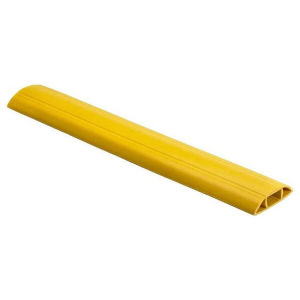 Cable Protector, 1-11/16 in H, 3 ft L, 5-5/8 in W, 1 Channel, PVC, Yellow