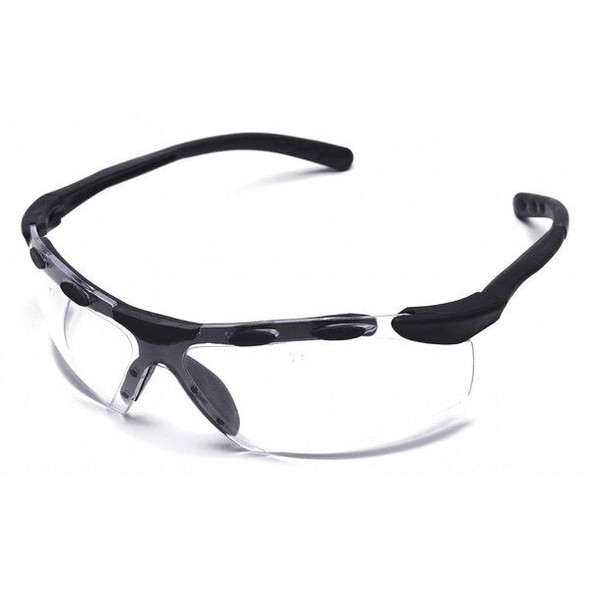 Enticer, Safety Glasses, Anti-Fog, Clear Lens, Black Frame, Frameless