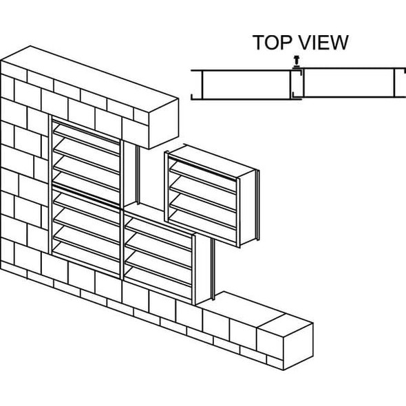 Dayton Louver,Wall Opening 18x18In,Galvannealed 4FZG3