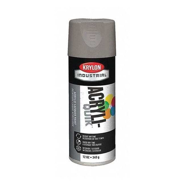 Krylon Industrial Spray Paint, Smoke Gray, Gloss, Solvent, 12 oz K01608A07