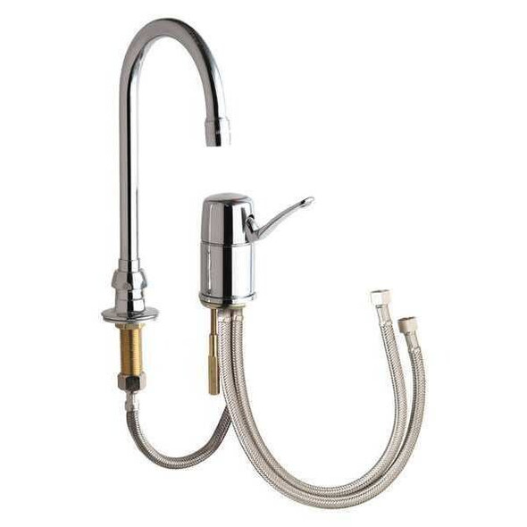 Gooseneck Bathroom Faucet, Manual, 6" Mount, 2 Hole Commercial