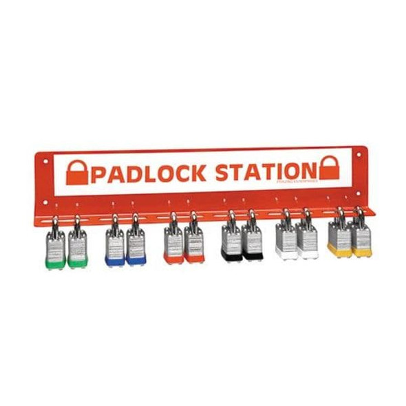 Brady Padlock Station,Unfilled,3 In H LR360E