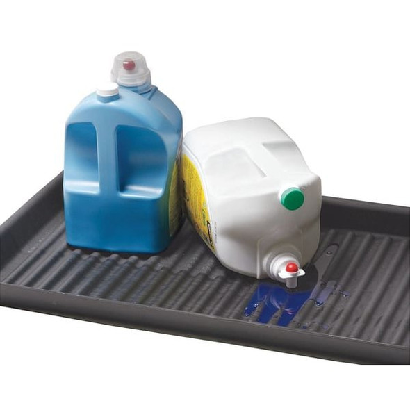 Eagle Mfg Containment Utility Tray, 5 gal Spill Capacity, Polyethylene 1677BLK