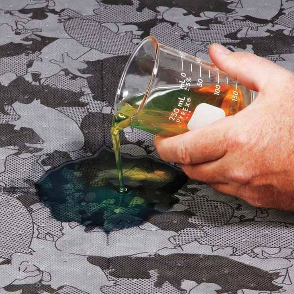 Pig Sorbent Pad, 26 gal, 16 in x 20 in, Universal, Gray, Polypropylene MAT117
