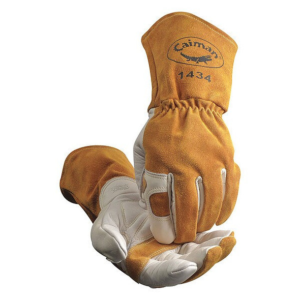 1434 Welding Gloves, Gauntlet Cuff, Reinforced Thumb, Premium Cowhide, XL, 1 PR