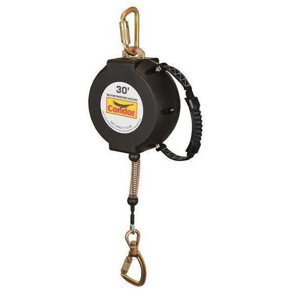 Condor Self-Retracting Lifeline,30 ft L,1Leg 22RT99 Condor Self-Retracting Lifeline,30 ft L,1Leg 22RT99